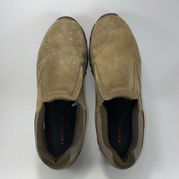 Merrell Jungle Moc Taupe Suede Slip On Shoes Mens US 14 Vibram Comfort Slip On main image 7